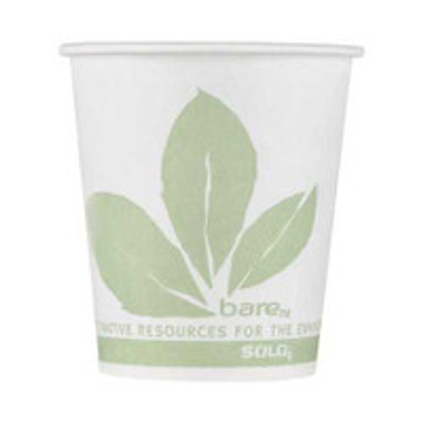 Drinking Cup Bare® Eco-Forward® 3 oz. Leaf Print Wax Coated Paper Disposable 44BB-JD110 Pack of 100