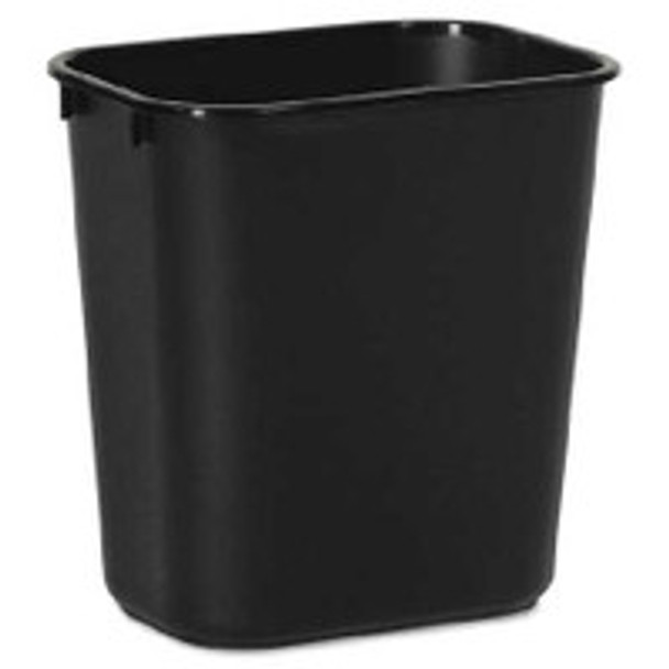 Trash Can Boardwalk 14 Quart Rectangular Black Plastic Open Top BWK14QTWBBLA Pack of 1