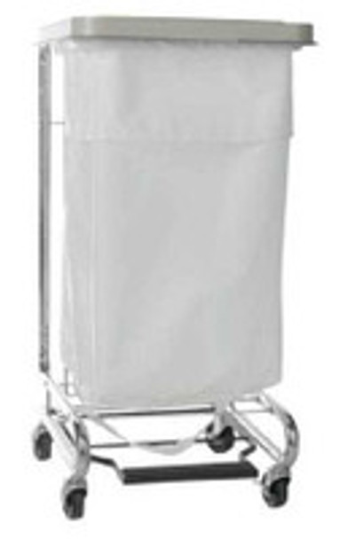 Hamper Stand McKesson Surgery Soiled Linen Rectangular Opening 30 to 33 gal. Capacity Foot Pedal Self-Closing Lid 03-159500 Pack of 1