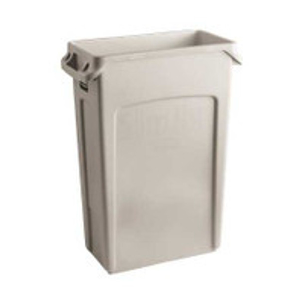 Trash Can Rubbermaid Slim Jim 23 gal. Beige LLDPE Rectangular FG354060BEIG Case of 4