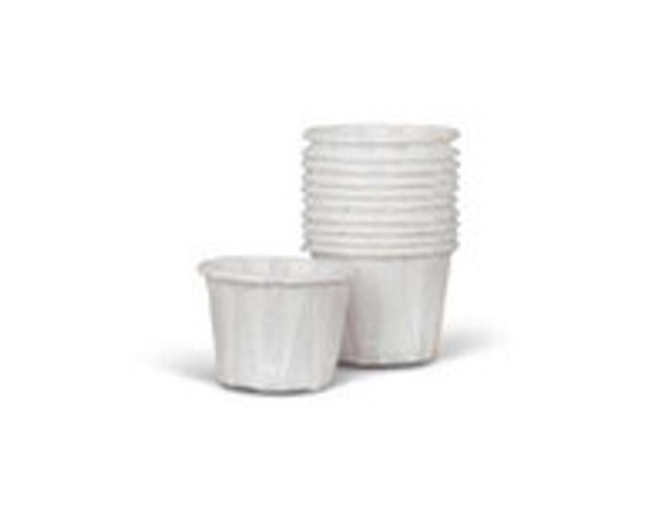Souffle Cup 1 oz. White Paper Disposable NON024220 Box of 250