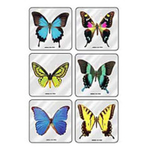 MiniBadges 75 per Roll Foil Butterflies Sticker 2-1/2 Inch 2685 Roll of 90