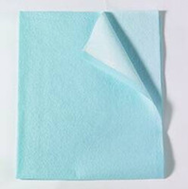 Stretcher Sheet Tidi® Everyday Flat Sheet 30 W x 48 L Inch Blue Tissue / Poly / Polyethylene Film Disposable 918213 Case of 100