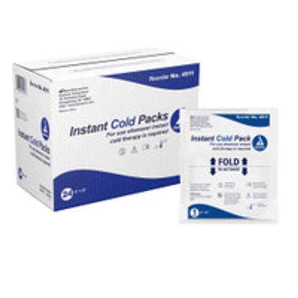 Instant Cold Pack Dynarex® General Purpose One Size  4 x 5 Inch Plastic / Calcium Ammonium Nitrate / Water Disposable 4511 Case of 24