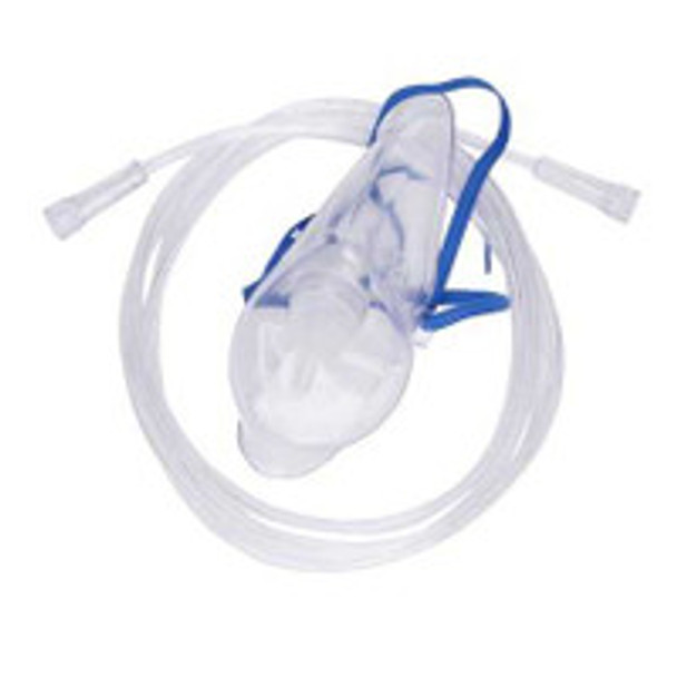 Oxygen Mask McKesson Elongated Style Adult One Size Fits Most Adjustable Head Strap 32633 Case/50