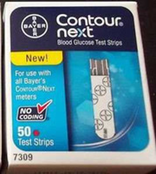 Blood Glucose Test Strips Ascensia® Contour® 50 Strips per Pack 7309 Box of 50