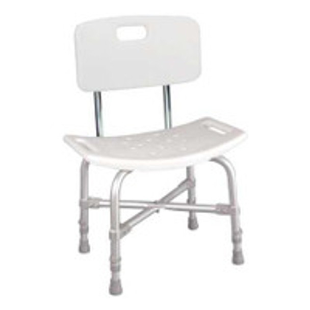 Bath Bench McKesson Without Arms Aluminum Frame With Backrest 20 Inch Seat Width 500 lbs. Weight Capacity 146-12021KD-1 Case of 1