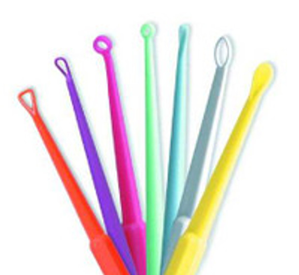 Ear Curette ControLoop® Shapleigh 6 Inch Length Round Handle 4 mm Tip Curved Triangular Loop Tip 2999 Box of 50