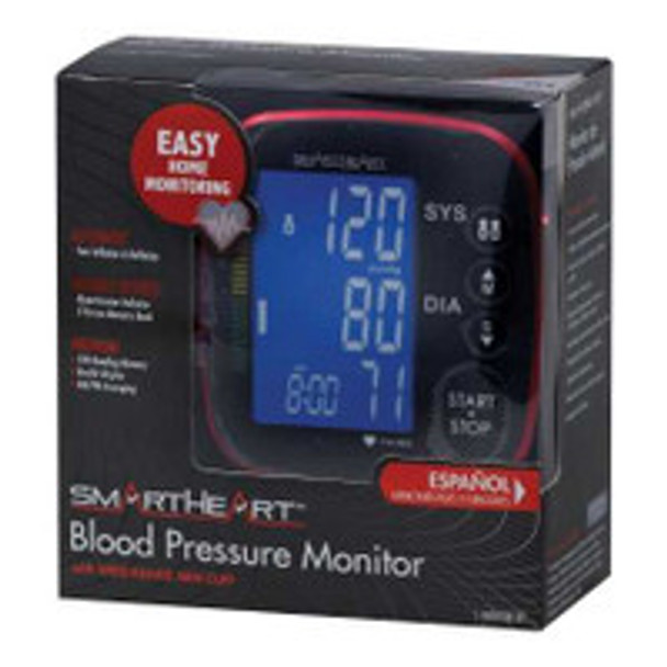 Home Automatic Digital Blood Pressure Monitor Smartheart Adult Cuff Nylon Cuff 22 to 42 cm Desk Model 01-571 Pack of 1