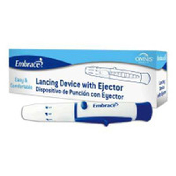 Lancing Device Embrace® Self Destructive Mechanism Push Button Activation Finger APX02AB0122 Box of 1