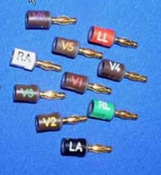 Electrode Connector Set Banana AHA CAM 14/AM4/AM5 900178-001 Pack of 10