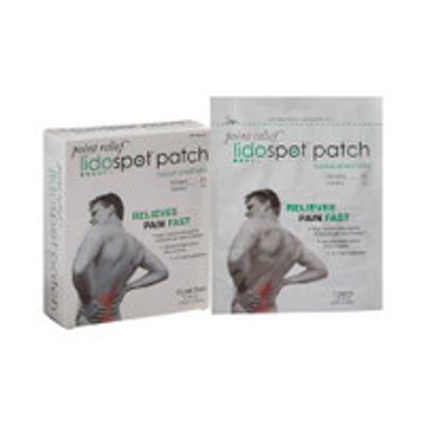 Topical Pain Relief LidoSpot 4% - 1% Strength Lidocaine / Menthol Patch 5 per Box 13-5310-5 Pack of 5