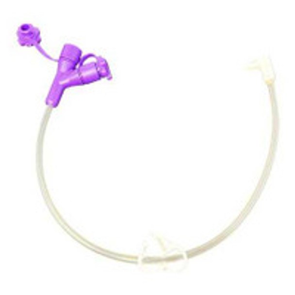 ENFit LoProfile Continuous Feed Extension at Straight and Right Angles, Compatible with the Most Low Profile Feeding Tube Brands, 12", NonSterile  VED-1000, Case of 10