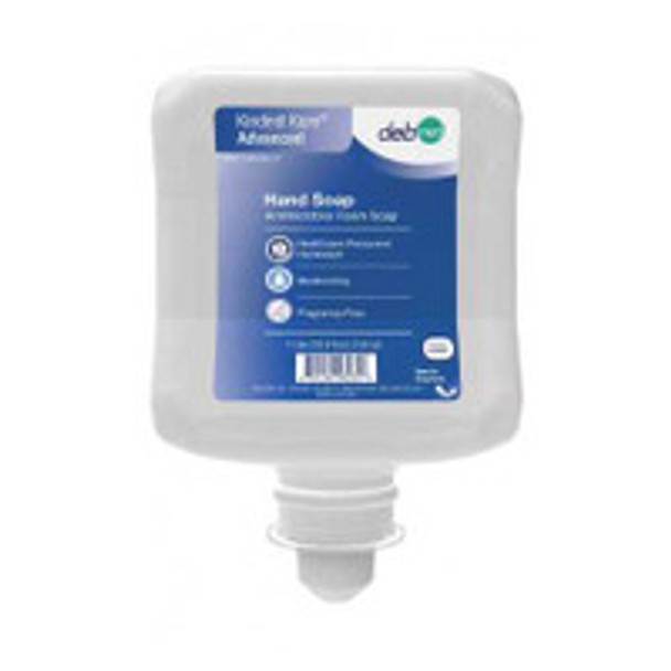 Antimicrobial Soap Kindest Kare® Advanced Foaming 1,000 mL Dispenser Refill Bottle Unscented 626461 Case of 6