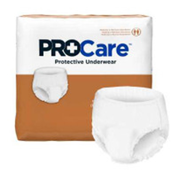 Unisex Adult Absorbent Underwear ProCare Pull On with Tear Away Seams X-Large Disposable Moderate Absorbency CRU-514 Case of 56