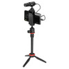 Saramonic SmartMic MTV Smartphone Video and Vlogging Kit for iPhone & Android with Stereo Microphone, Phone Mount, Tripod, Headphone, Lightning & USB-C Output Cables and More