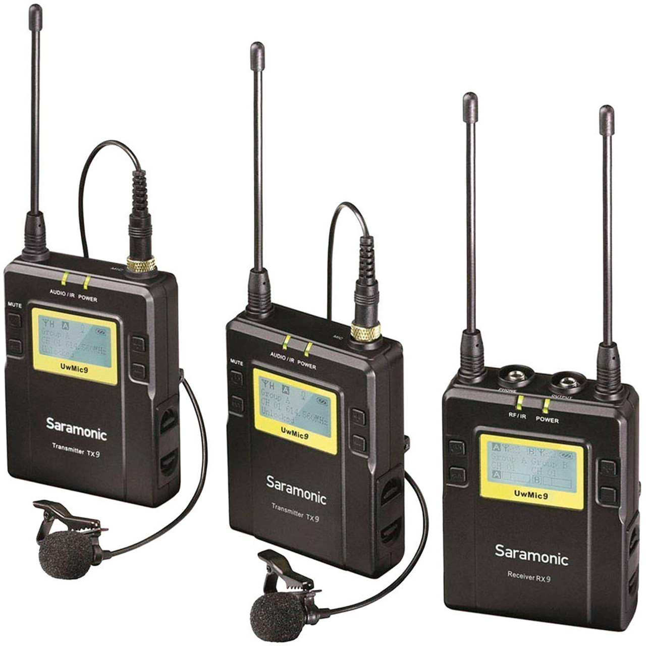 Saramonic Dual TX LAV Kit (2 x TX9 + 1 x RX9) - UHF Wireless Mic System