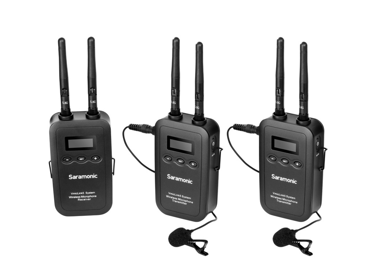 Saramonic VmicLink5 (TX+TX+RX) - 5.8G Wireless Mic System
