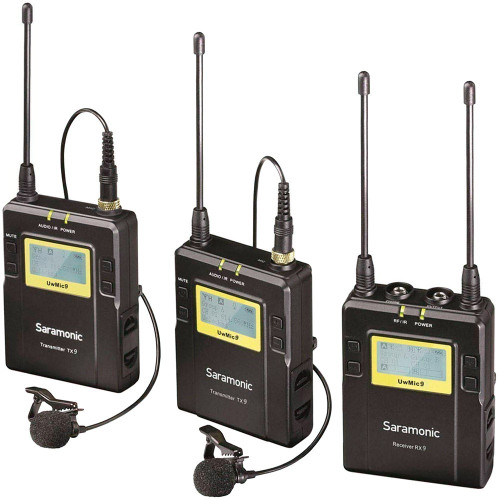 Saramonic Dual TX LAV Kit (2 x TX9 + 1 x RX9) - UHF Wireless Mic