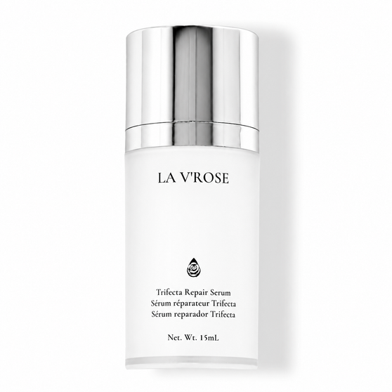 Trifecta Repair Serum - A complete skin rejuvenating serum with the three-in-one power of Bakuchiol, Retinol and Biotin. This repairing formula ensures that skin remains hydrated and nourished in order to stay firm and smooth for results that are immediately visible and long lasting.