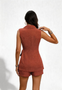 Sleeveless Tie-Wait Short Set