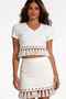 Two-piece tassel trim skirt set