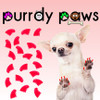 Purrdy Paws Dog and Puppy Nail Cap Covers in Neon Red