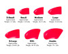 Purrdy Paws Neon Red soft nail cap size guide