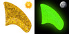 Purrdy Paws Soft Nail Caps for Cat Claws - Gold Glitter Glow-in-the-Dark