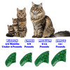 Purrdy Paws Soft Nail Caps for Cat Claws - Green Glitter Glow-in-the-Dark