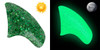 Purrdy Paws Soft Nail Caps for Cat Claws - Green Glitter Glow-in-the-Dark