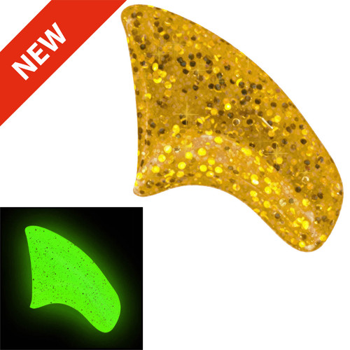 Purrdy Paws Soft Nail Caps for Cat Claws - Gold Glitter Glow-in-the-Dark
