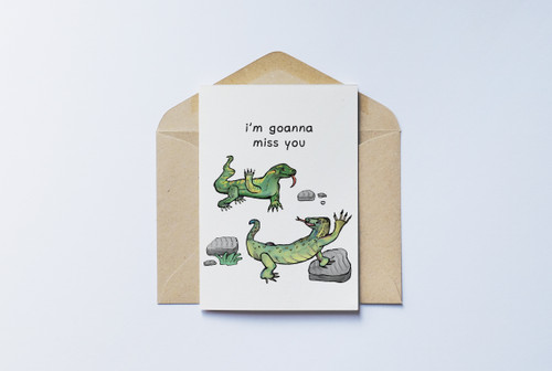 I'm Goanna Miss You Card