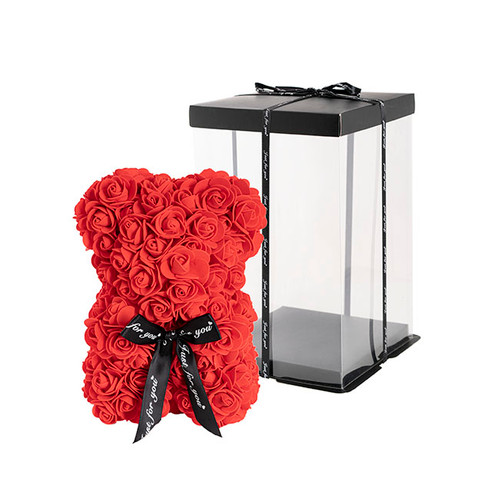 Tiffany Red Rose Bear - small - FREE DELIVERY