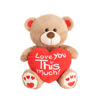 Chubbs teddy  "I love you this much" - brown 