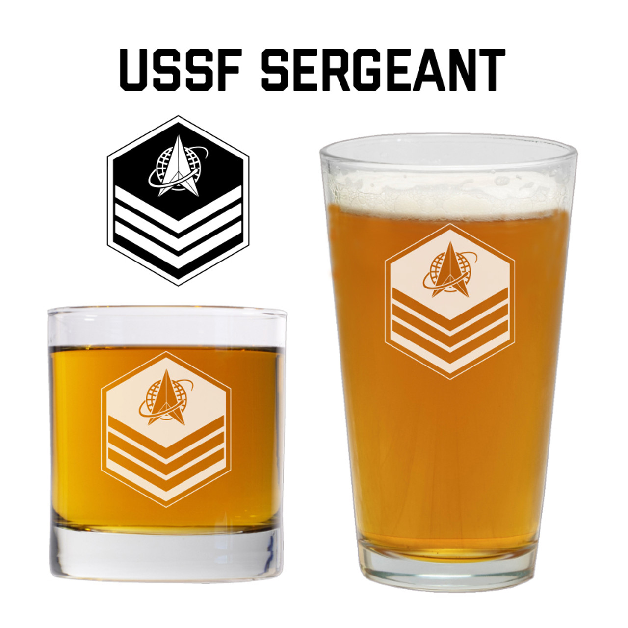 Space Force Sergeant (Sgt) Glassware