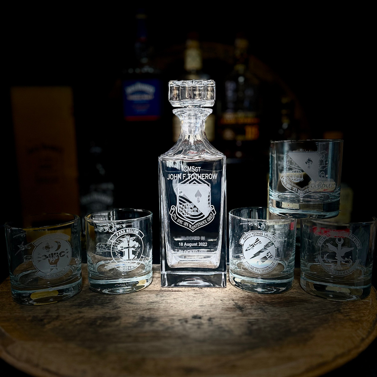 Bourbon & Bull Whiskey Decanter