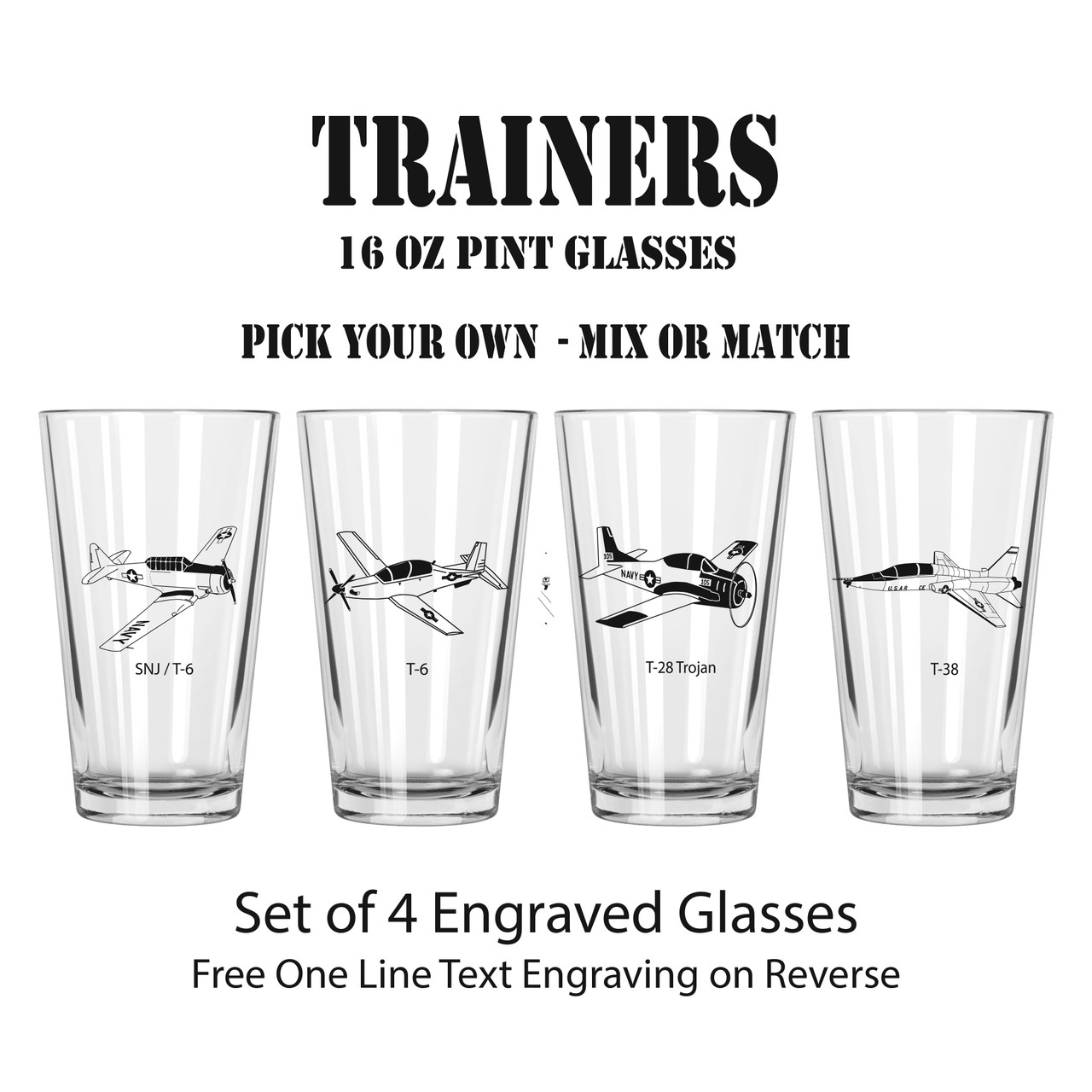 Custom Brewmaster Tall Stainless Pint Glasses (17 Oz.), Drinkware &  Barware