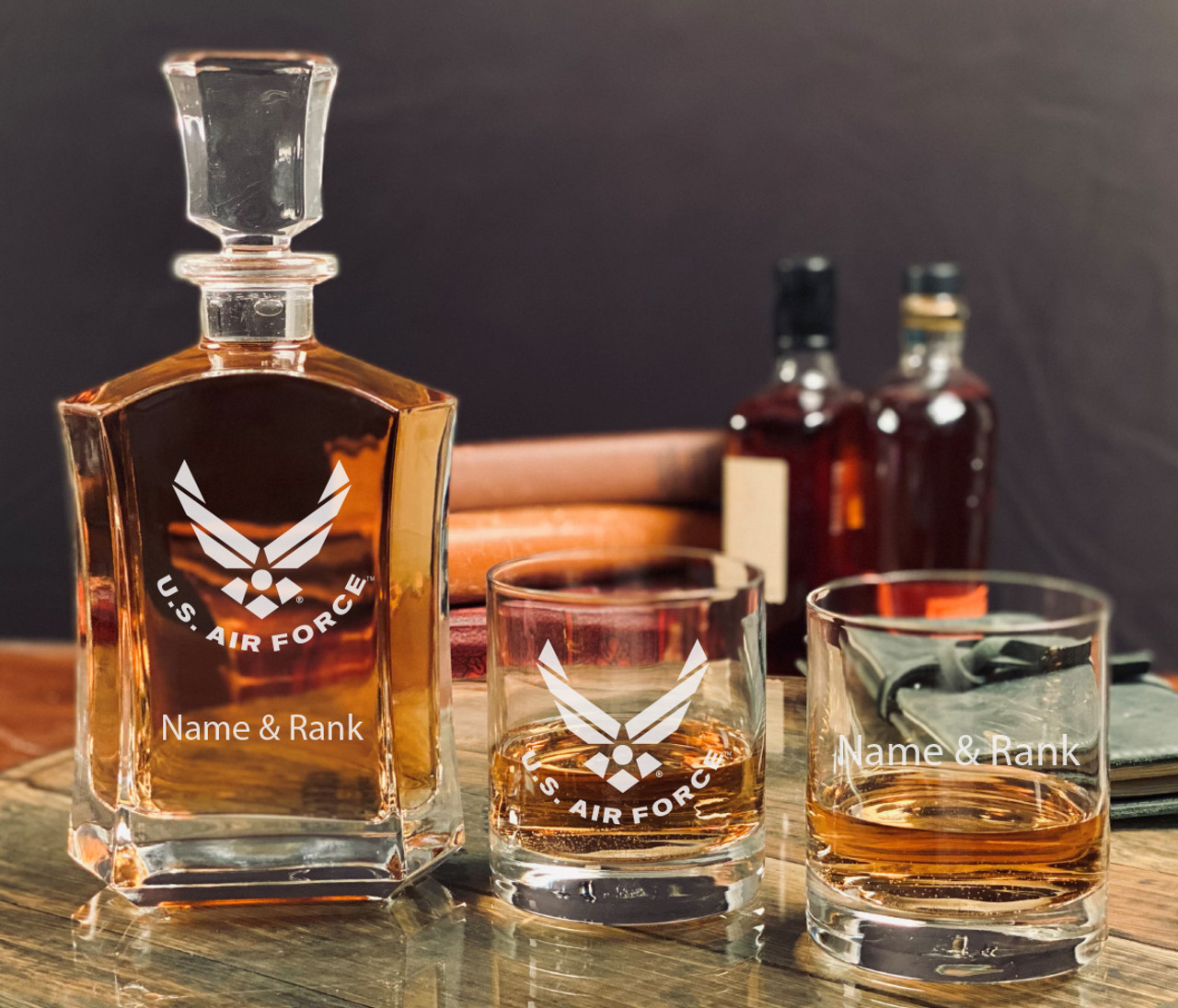 USAF Whiskey Decanter Gift Set