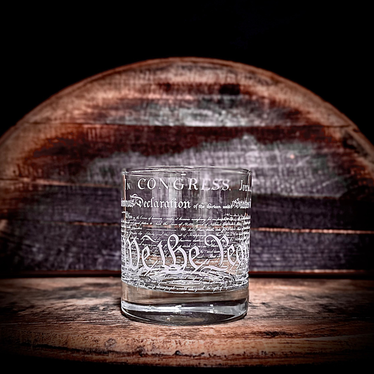 Bourbon & Bull We The People & Declaration of Independence Whiskey Glass - Thumbnail 4