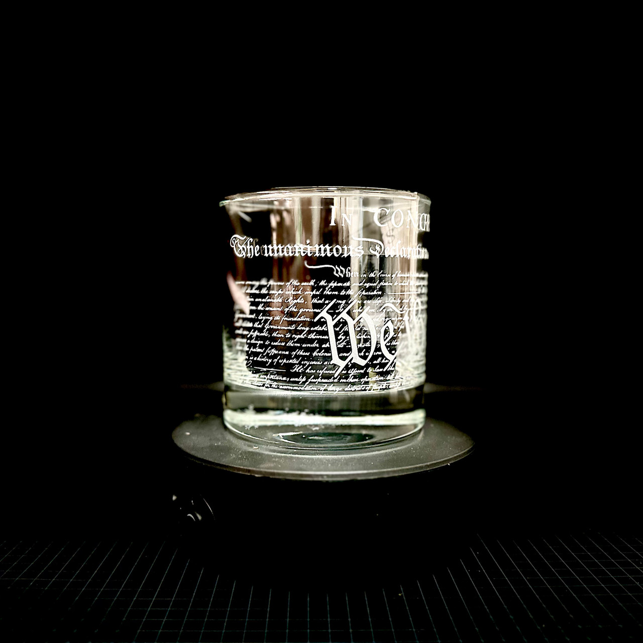 Bourbon & Bull We The People & Declaration of Independence Whiskey Glass - Thumbnail 2