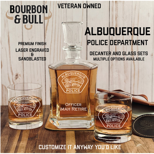 Albuquerque PD retirement decanter set