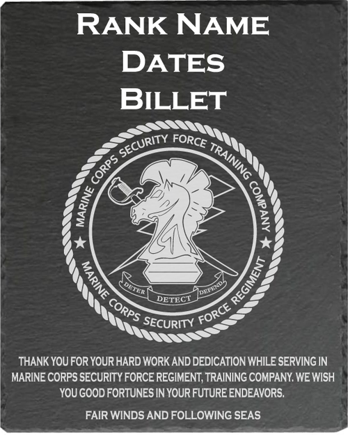Slate End of Tour Placards 8x11