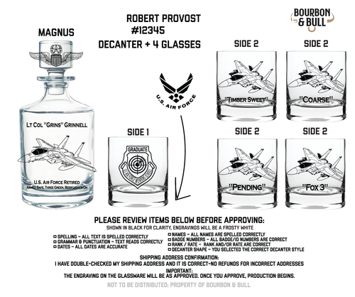 Custom Whiskey Decanter Set - Robert Provost
