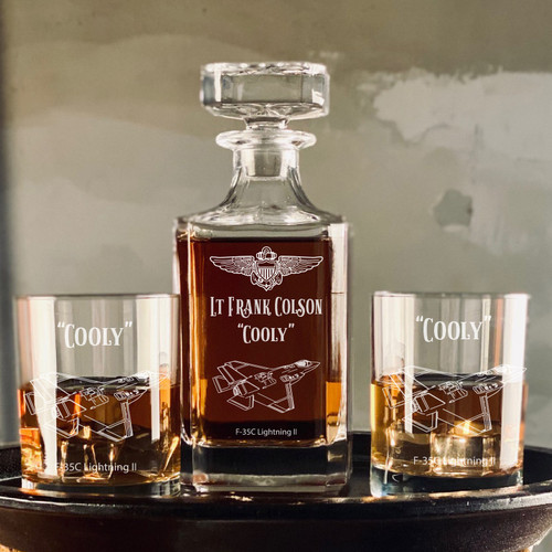 F-35C whiskey Decanter set