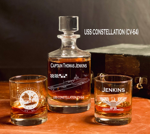 USS Constellation CV-64 Decanter Set