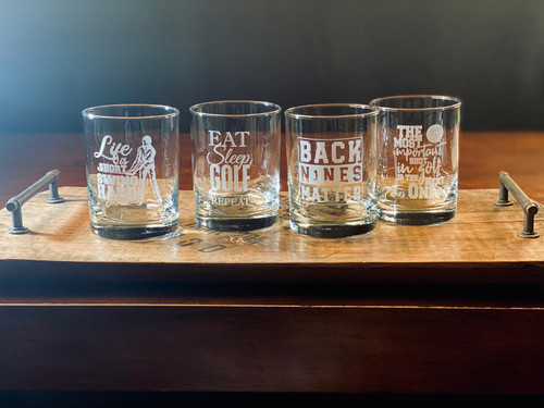 Golf Wisdom Whiskey Glasses