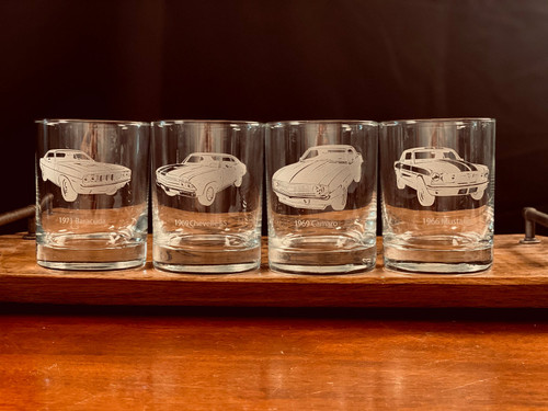 Muscle Car Whiskey Glasses