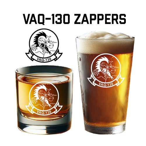 VAQ-130 Squadron Engraved Glassware Gift, engraved