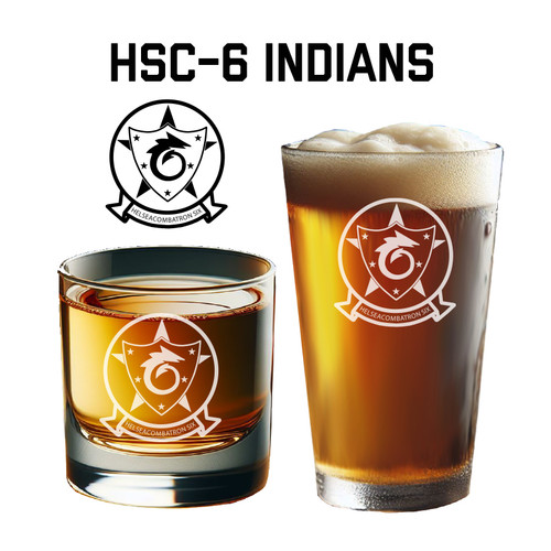HSC-6 Indians Navy Squadron Glasses
